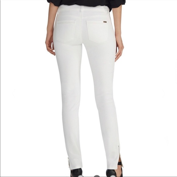 White House black market the skinny ankle jeans in white Sz 2 - Picture 2 of 8